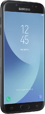 Samsung Galaxy j7 2017 zwart voorkant linkerzijkant
