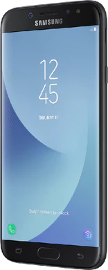Samsung Galaxy j7 2017 zwart voorkant rechterzijkant