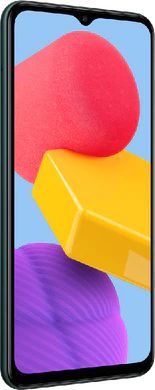 Samsung Galaxy M13 grön front vänster sida