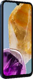 Samsung Galaxy M15 5G dark blå front vänster sida