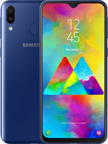 Samsung Galaxy M20 blue overview