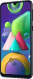 Samsung Galaxy M21 zwart voorkant rechterzijkant