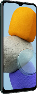 Samsung Galaxy M23 verde copertina frontale lato sinistro