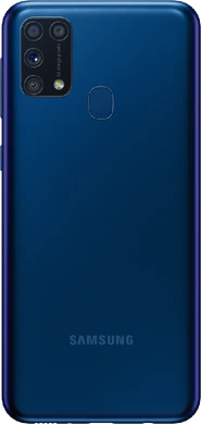 Samsung Galaxy M31 blå tillbaka