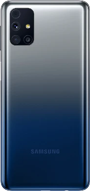 Samsung Galaxy M31s blauw achterkant