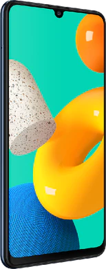 Samsung Galaxy M32 zwart voorkant linkerzijkant