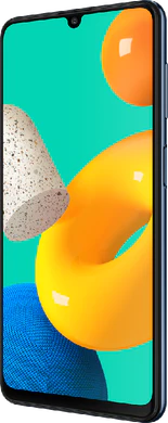 Samsung Galaxy M32 zwart voorkant rechterzijkant