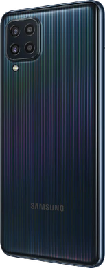 Samsung Galaxy M32 zwart achterkant linkerzijkant