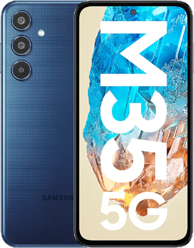 Samsung Galaxy M35 5G dark blue overview