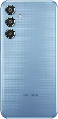 Samsung Galaxy M35 5G light blauw achterkant