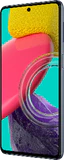 Samsung Galaxy M53 5G blauw voorkant rechterzijkant