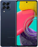 Samsung Galaxy M53 5G blauw overzicht