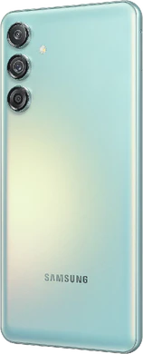 Samsung Galaxy M55 5G green back left side