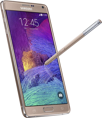 Samsung Galaxy Note 4 goud spen