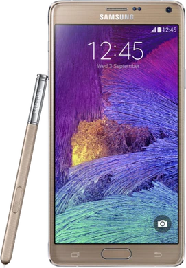Samsung Galaxy Note 4 goud with spen