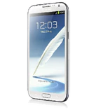 Samsung Galaxy Note II schuin wit