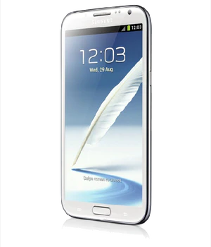Samsung Galaxy Note II schuin wit