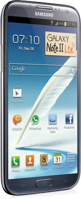 Samsung Galaxy note ii N7105 grijs schuin linkerzijkant 3