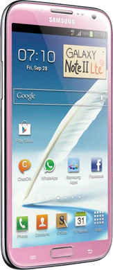 Samsung Galaxy note ii N7105 pink linkerzijkant schuin