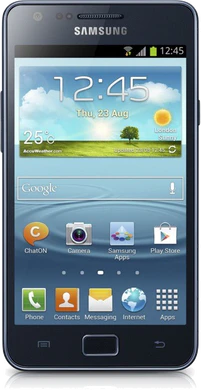 Samsung Galaxy s ii plus voorkant zwart