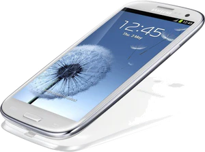 Samsung Galaxy S III wit schuin