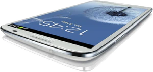Samsung Galaxy S III wit liggend schuin