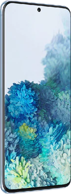 Samsung Galaxy s20 blå front venstre side