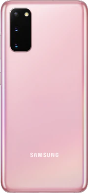 Samsung Galaxy s20 pink bagside
