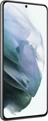 Samsung Galaxy S21 grigio copertina frontale lato sinistro