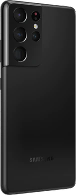 Samsung Galaxy S21 Ultra zwart achterkant rechterzijkant