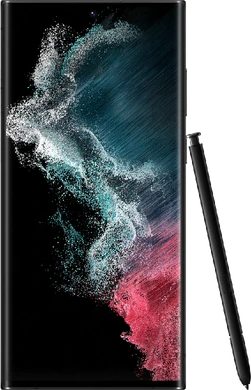 Samsung Galaxy S22 Ultra schwarz Vorderseite pen