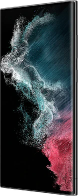 Samsung Galaxy S22 Ultra schwarz Vorderseite rechte Seite