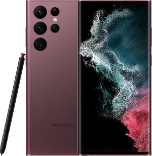 Samsung Galaxy S22 Ultra burgundy rot Übersicht