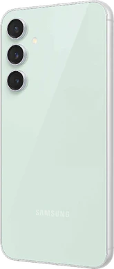 Samsung Galaxy S23 FE groen achterkant linkerzijkant