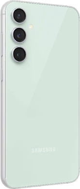 Samsung Galaxy S23 FE groen achterkant rechterzijkant