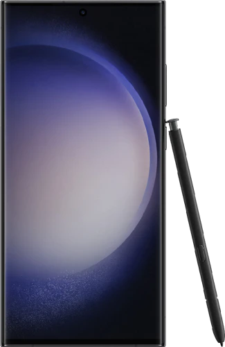 Samsung Galaxy S23 Ultra zwart voorkant pen