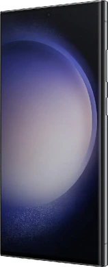 Samsung Galaxy S23 Ultra zwart voorkant rechterzijkant