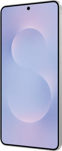 Samsung Galaxy S25 Edge zilver voorkant rechterzijkant