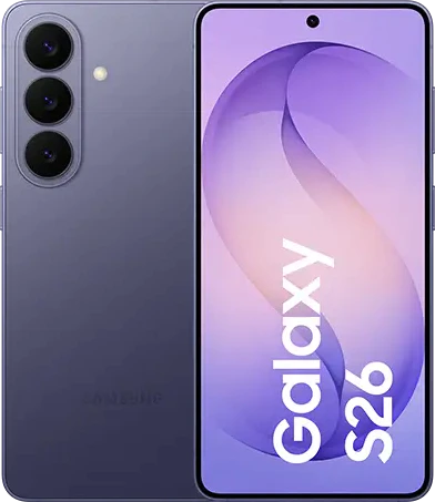 Samsung Galaxy S26 paars overzicht