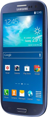 Samsung Galaxy S3 Neo bleu aslant