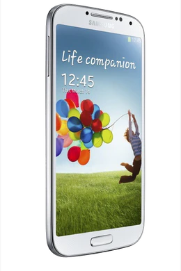 Samsung Galaxy s4 tilted ed white