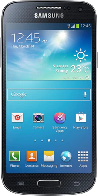 Samsung Galaxy S4 mini voorkant zwart