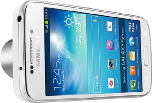 Samsung Galaxy S4 zoom tapa delantera rotado