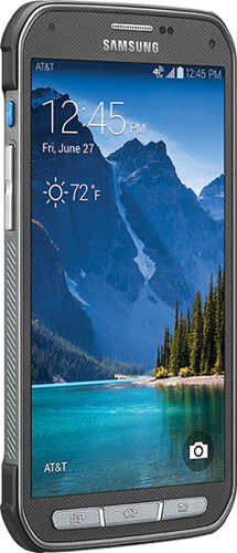 Samsung Galaxy S5 Active grijs linkerzijkant schuin