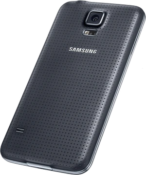 Samsung Galaxy S5 charcoal zwart achterkant schuin 3