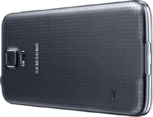 Samsung Galaxy S5 charcoal zwart achterkant gedraaid 2