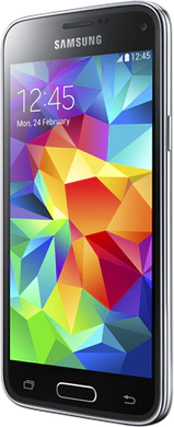 Samsung Galaxy S5 mini g800h black front tilted ed right side