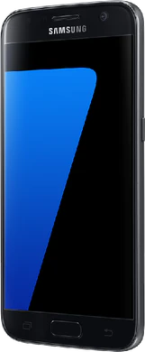 Samsung Galaxy S7 zwart voorkant rechterzijkant schuin