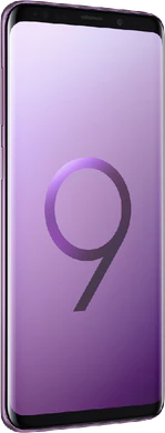 Samsung Galaxy s9 plus paars voorkant linkerzijkant