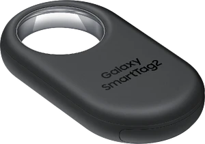 Samsung Galaxy SmartTag 2 zwart voorkant linkerzijkant onderkant